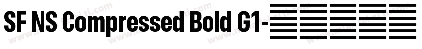 SF NS Compressed Bold G1字体转换